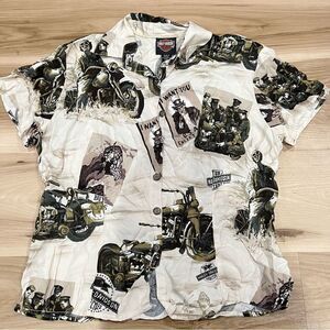 Vintage Harley Davidson 90’s Uncle Sam Button Up Men’s Small